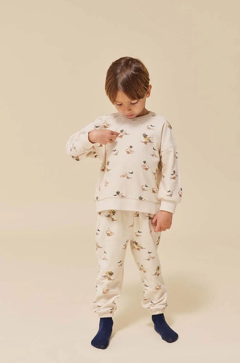 Konges Sløjd felpa in cotone bambino/a colore beige