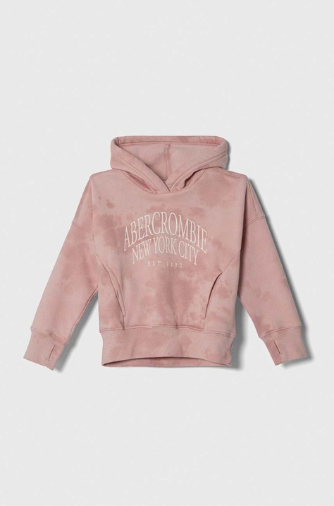 Abercrombie & Fitch felpa per bambini colore rosa con cappuccio