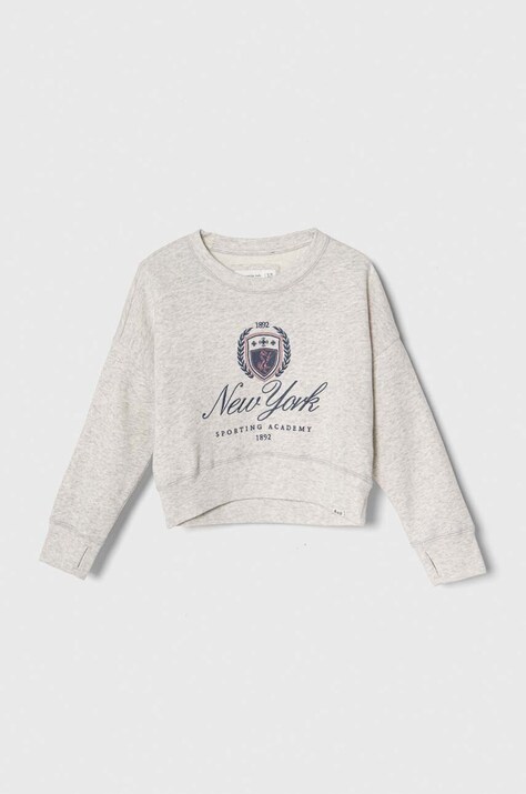 Abercrombie & Fitch gyerek felső szürke, nyomott mintás