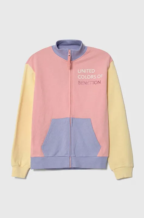 Дитяча бавовняна кофта United Colors of Benetton з принтом