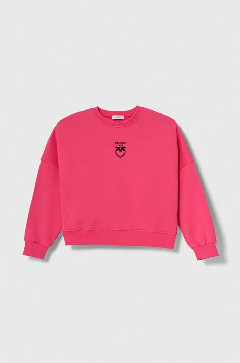 Otroški bombažen pulover Pinko Up vijolična barva