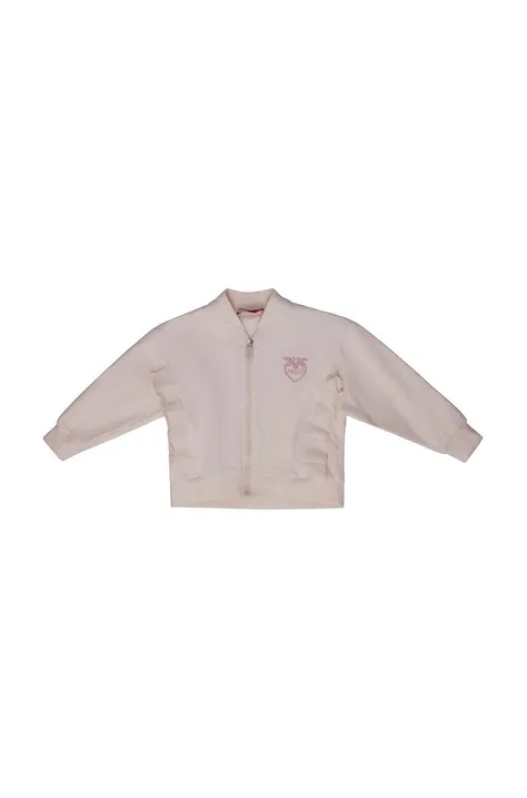 Παιδική μπλούζα Pinko Up χρώμα: μπεζ, με κουκούλα