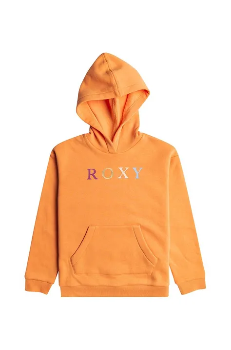 Otroški pulover Roxy WILDESTDREAMSHB OTLR oranžna barva, s kapuco