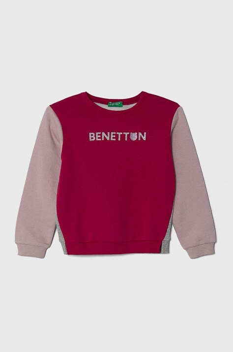 Детская кофта United Colors of Benetton цвет фиолетовый узор