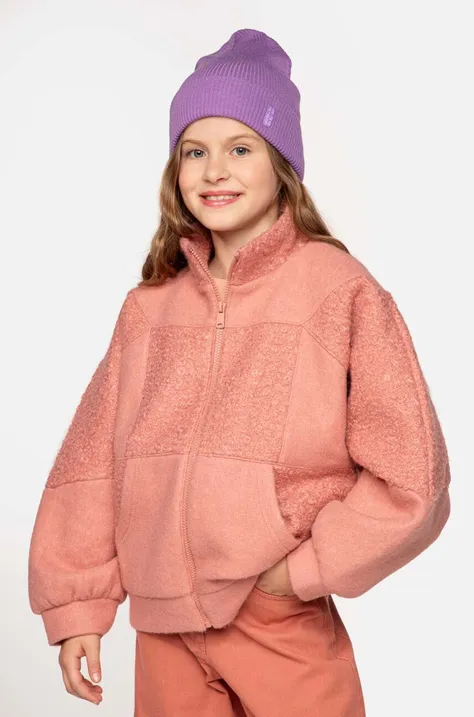 Coccodrillo bluza dziecięca kolor różowy gładka