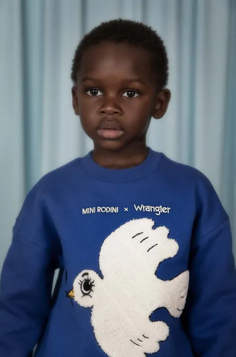 Otroški bombažen pulover Mini Rodini Mini Rodini x Wrangler