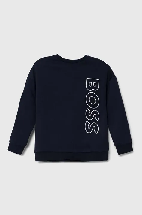 Παιδική μπλούζα BOSS χρώμα: ναυτικό μπλε
