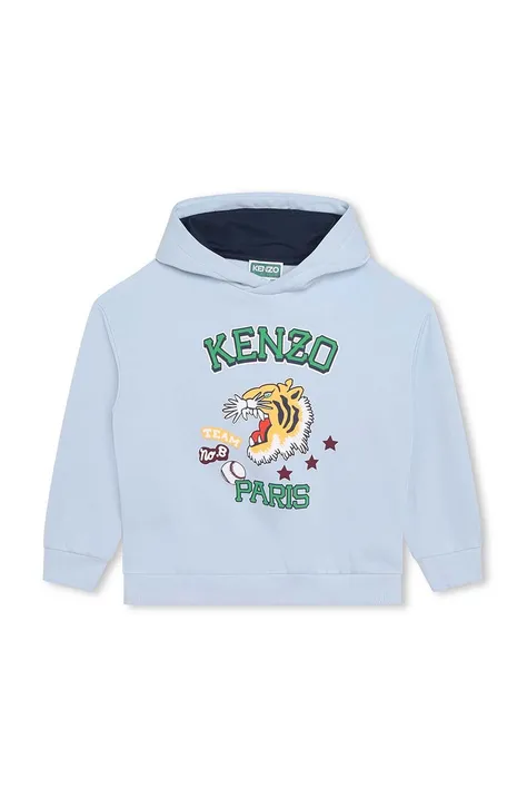Дитяча кофта Kenzo Kids з капюшоном з принтом