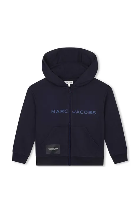 Otroški pulover Marc Jacobs mornarsko modra barva, s kapuco
