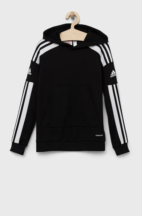 Otroški pulover adidas Performance črna barva, s kapuco