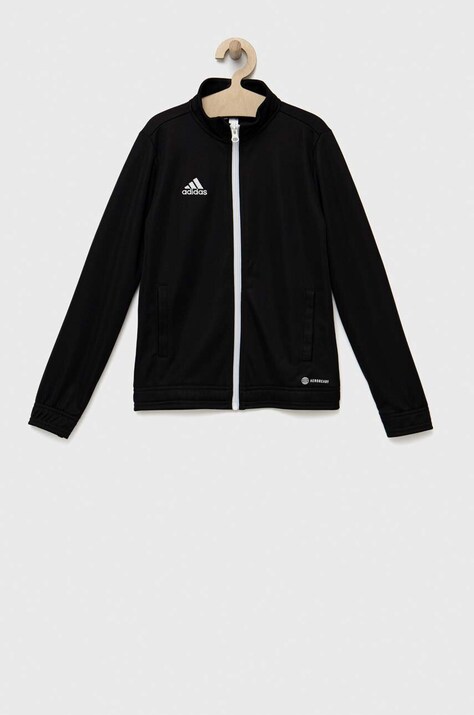 Дитяча кофта adidas Performance ENT22 TK JKTY колір чорний однотонна