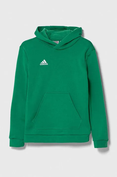 Παιδική μπλούζα adidas Performance ENT22 HOODY Y χρώμα: πράσινο, με κουκούλα