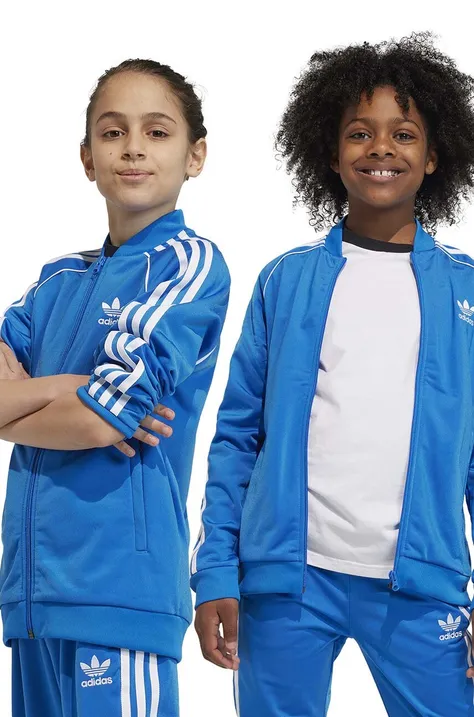 adidas Originals bluza dziecięca kolor niebieski z aplikacją