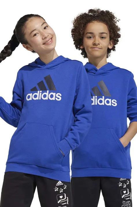 Παιδική μπλούζα adidas χρώμα: ναυτικό μπλε, με κουκούλα