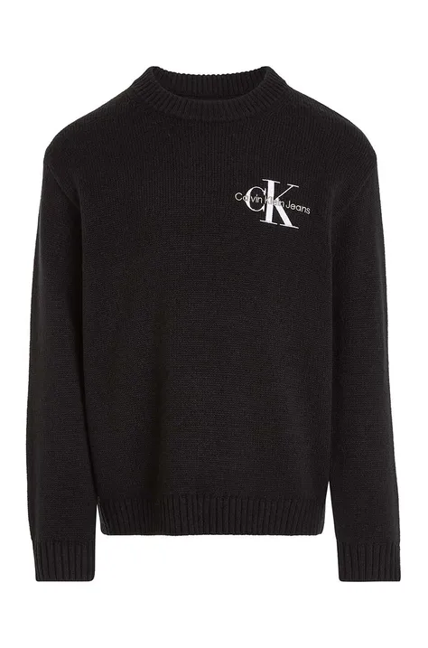 Παιδικό πουλόβερ Calvin Klein Jeans χρώμα: μαύρο