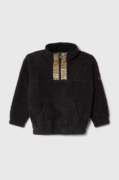 Βρεφική μπλούζα fleece Sisley χρώμα: γκρι