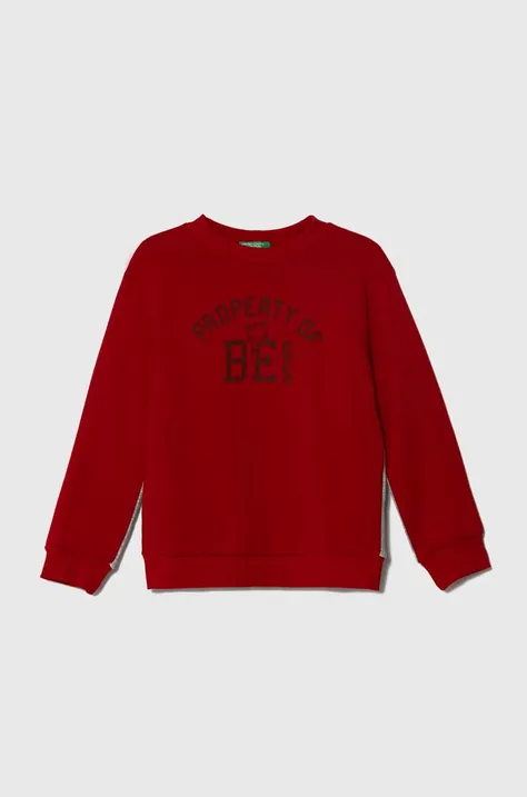 Otroški pulover United Colors of Benetton rdeča barva