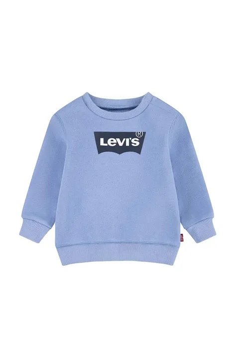 Levi's bluza niemowlęca kolor niebieski z nadrukiem