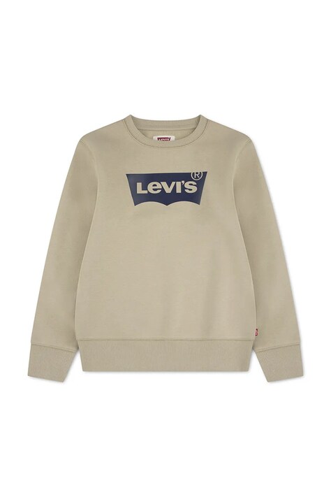 Levi's bluza dziecięca z bawełną BATWING CREWNECK beżowa 9E9079