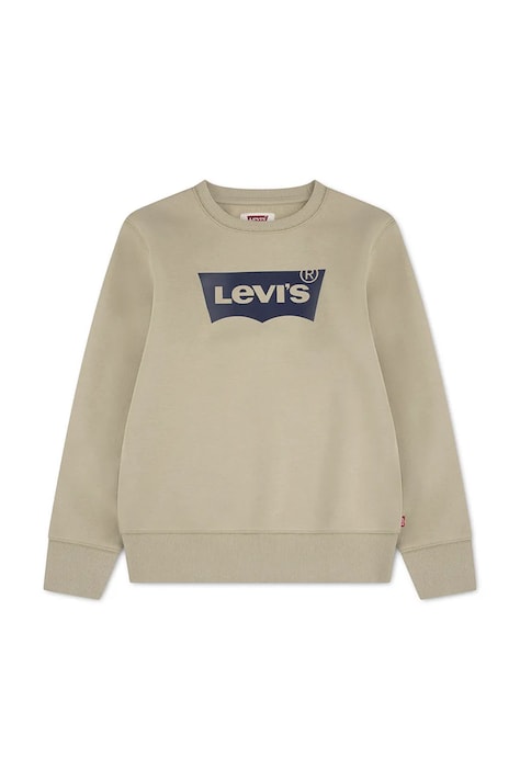Levi's bluza dziecięca z bawełną BATWING CREWNECK beżowa 9E9079