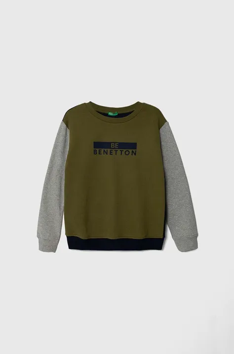 Otroški pulover United Colors of Benetton siva barva