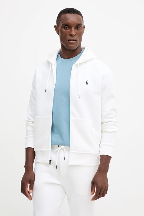 Polo Ralph Lauren bluză culoarea verde, cu glugă, uni, 710881517