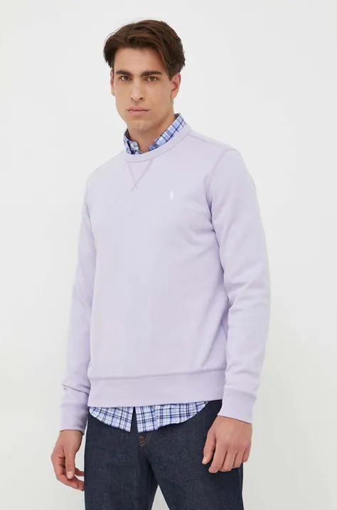 Polo Ralph Lauren bluza męska kolor fioletowy gładka