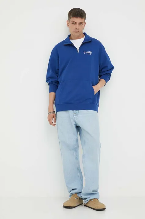 Βαμβακερή μπλούζα Levi's χρώμα: ναυτικό μπλε