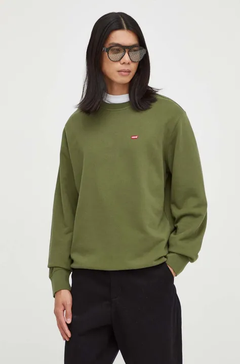 Βαμβακερή μπλούζα Levi's χρώμα: πράσινο