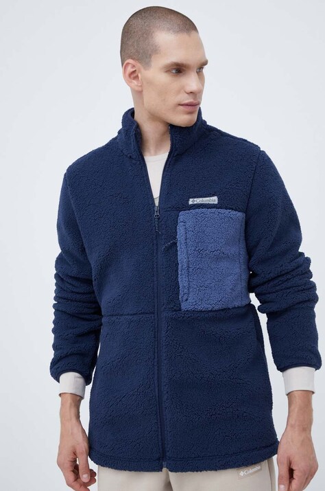 Columbia bluza barbati, culoarea albastru marin, neted