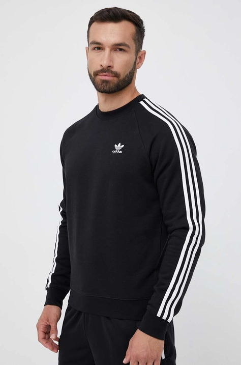 Кофта adidas Originals мужская цвет чёрный с аппликацией