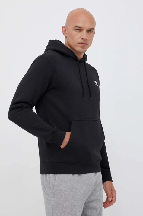 adidas Originals felső fekete, férfi, nyomott mintás, kapucnis, IM4522