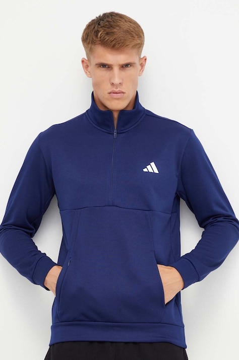Суичър за трениране adidas Performance в синьо с изчистен дизайн