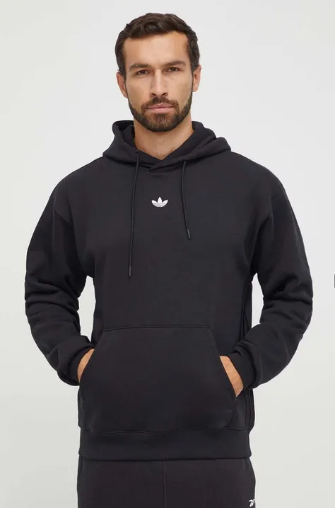 adidas Originals bluza męska kolor czarny z kapturem z aplikacją