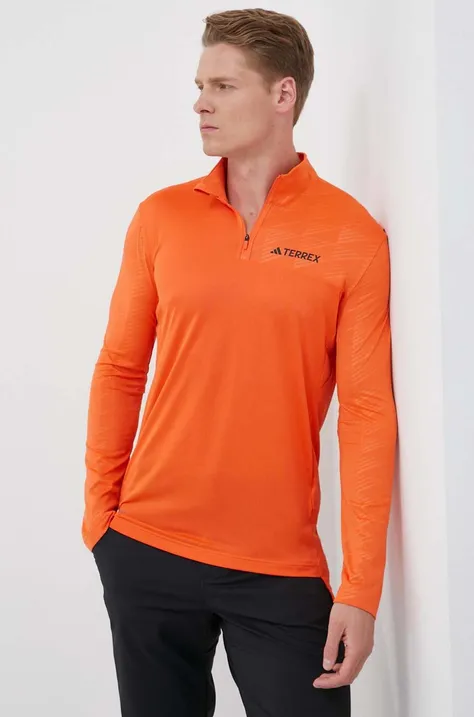 Športová mikina adidas TERREX Multi oranžová farba, s potlačou