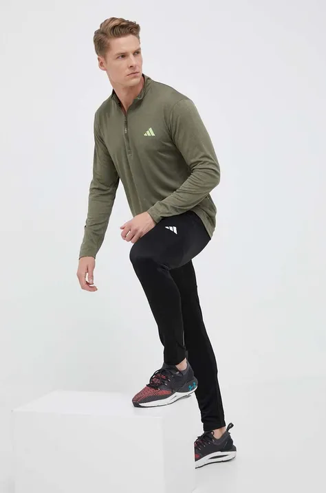 adidas Performance bluza treningowa Train Essentials kolor zielony z nadrukiem