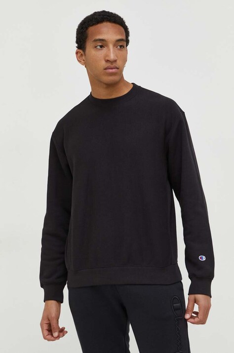 Champion bluza barbati, culoarea negru, neted