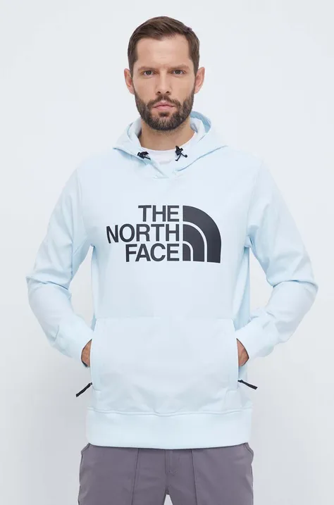 The North Face bluza sportowa Tekno Logo kolor niebieski z kapturem z nadrukiem