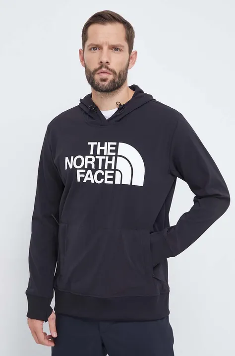 The North Face bluza sportowa Tekno Logo kolor czarny z kapturem z nadrukiem