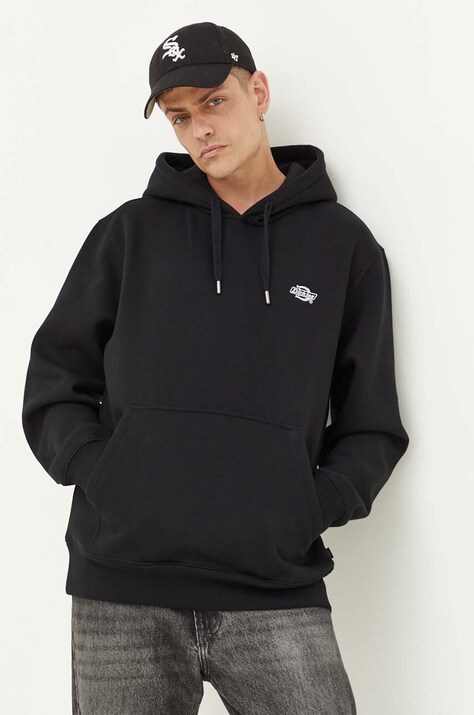 Dickies bluza barbati, culoarea negru, cu glugă, neted