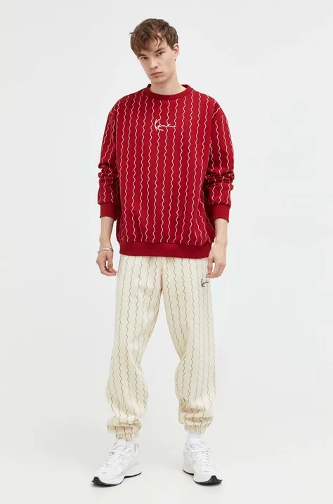 Karl Kani bluza męska kolor czerwony wzorzysta