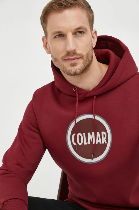 Μπλούζα Colmar χρώμα: καφέ, με κουκούλα