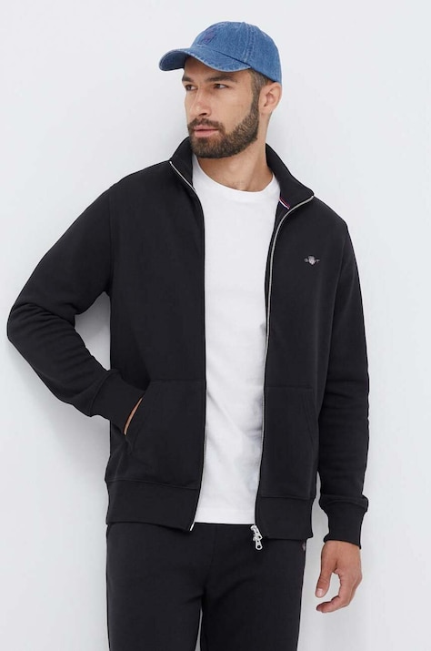 Кофта Gant мужская цвет чёрный однотонная