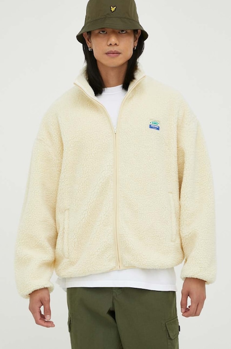 American Vintage geaca barbati, culoarea bej, de tranzitie, oversize