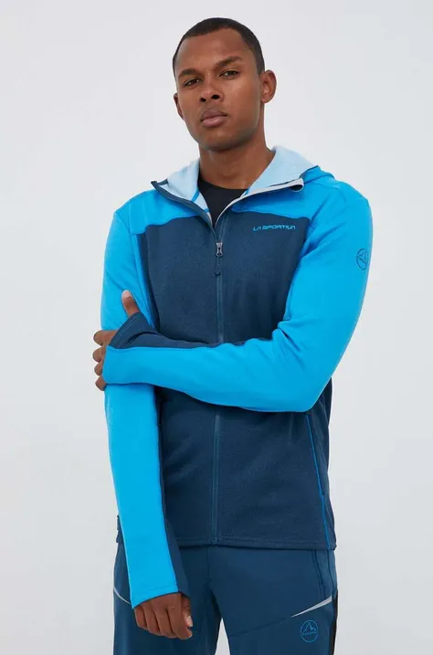 Športni pulover LA Sportiva Cosmic Hoody mornarsko modra barva, s kapuco