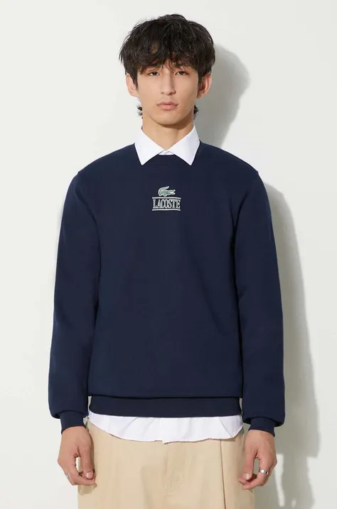 Lacoste cotton sweatshirt men's navy blue color