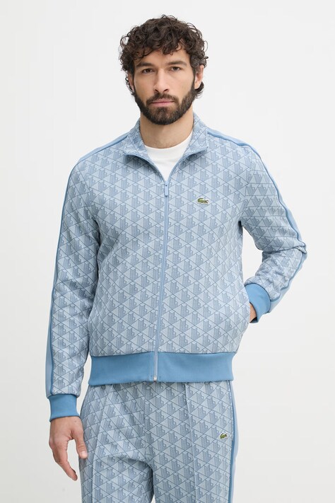 Lacoste bluza męska kolor niebieski wzorzysta SH1368