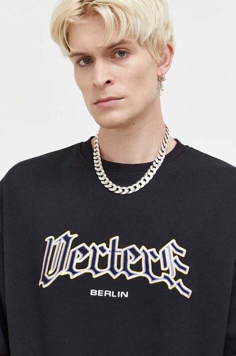 Кофта Vertere Berlin чоловіча колір чорний з аплікацією