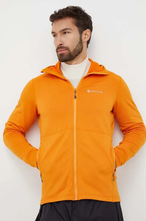 Спортивная кофта Montane Protium цвет оранжевый с капюшоном однотонная