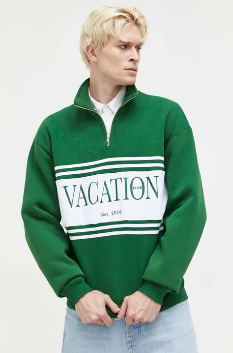 Dukserica On Vacation za muškarce, boja: zelena, s uzorkom